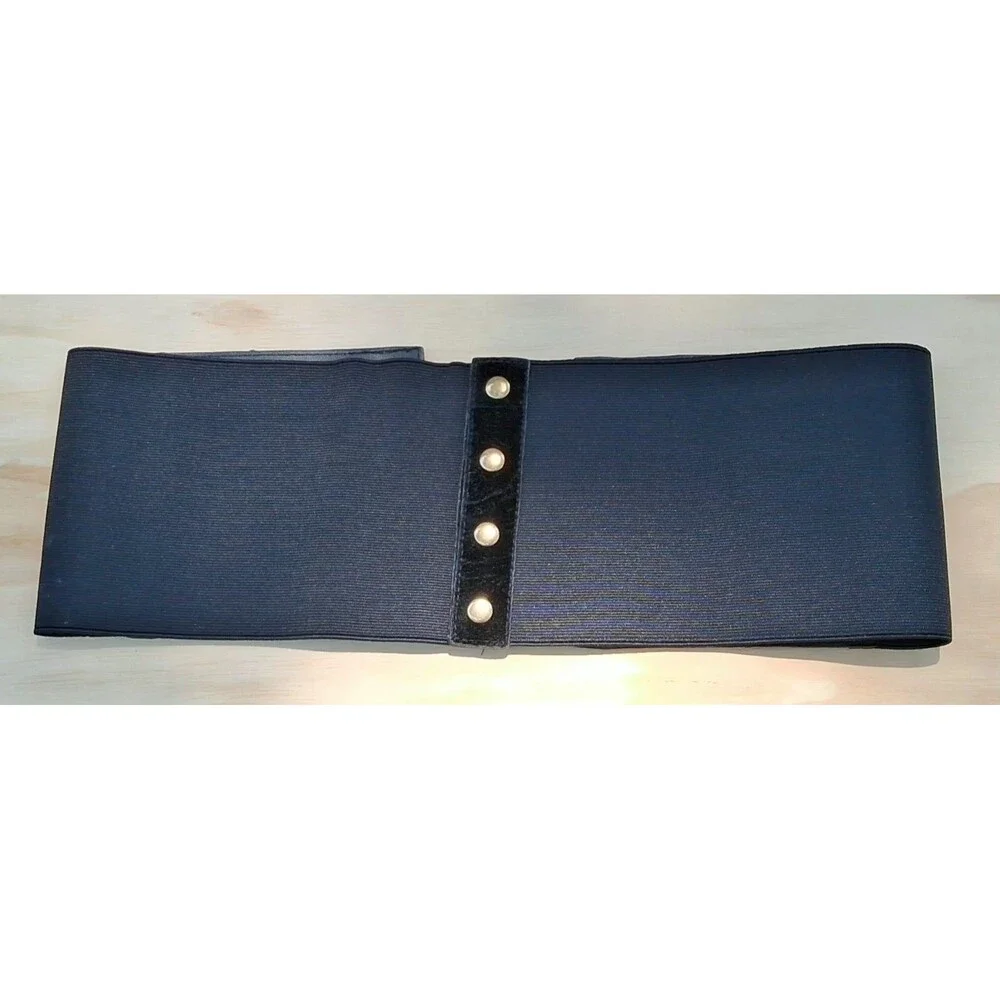 Wide Lace-Up Corset Belt - Black